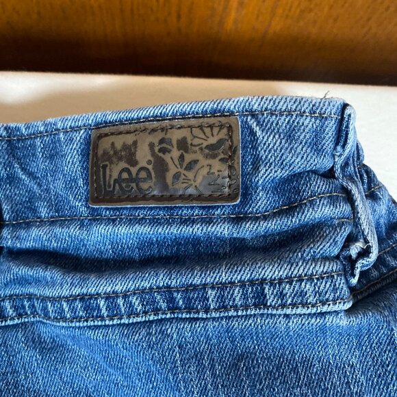 Lee Side Elastic At The Waist 14 Medium Cotton Blend Blue Jeans - Picture 8 of 8